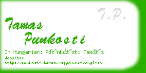 tamas punkosti business card